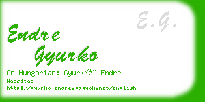 endre gyurko business card